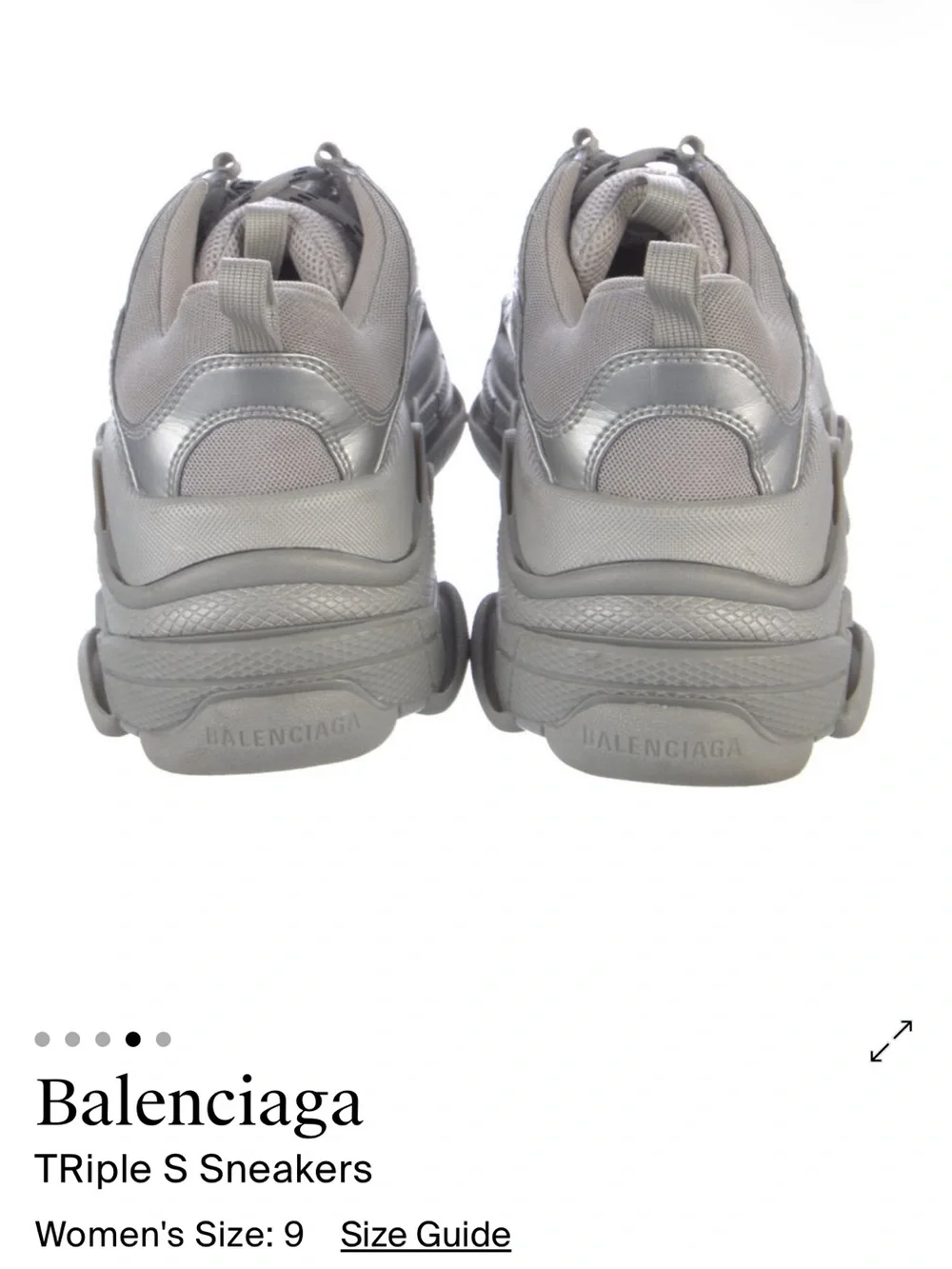 Balenciaga Triple S Sneakers - Gray/White
